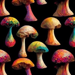 Psychedelic Painted Shrooms