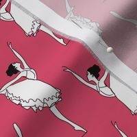 Ballerina Arabesque in Viva Magenta and White - Coordinate