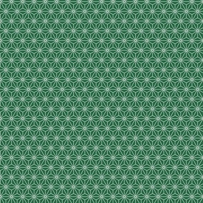 37 Geometric Stars- Japanese Hemp Leaves- Asanoha- Emerald Green Background- Petal Solids Coordinate- sMini