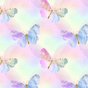 Glittery Watercolor Butterflies 1
