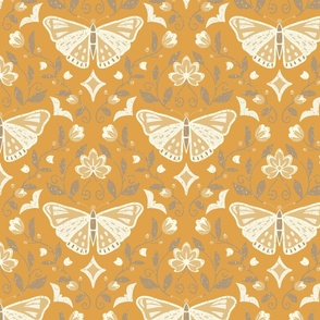 pretty butterfly-mustard and beige