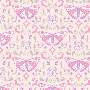 pretty butterfly-peach and purple