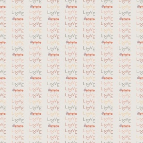 Love Love Love in grey 9x9
