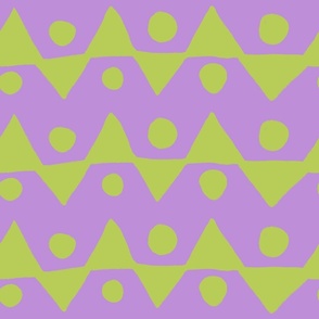 triangles and circles purple and lime