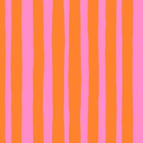 vertical stripes pink and orange