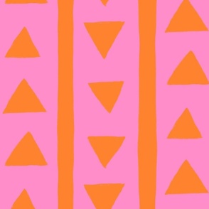 triangle line pink and orange