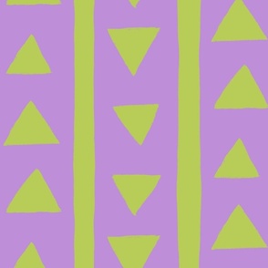 triangle line purple and lime green