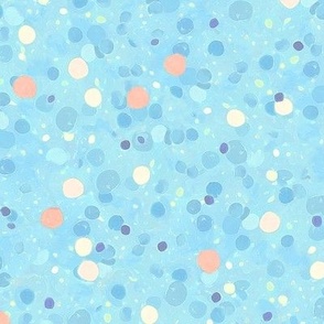 Confetti Polka Dots Ditsy - Light Blue - Large Scale (Colors, Confetti & Kimono Dolls)