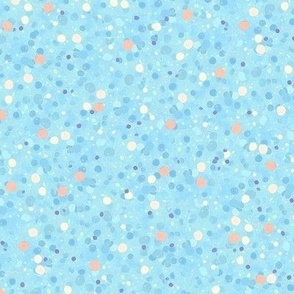Confetti Polka Dots Ditsy - Light Blue - Medium Scale (Colors, Confetti & Kimono Dolls)