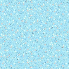 Confetti Polka Dots Ditsy - Light Blue - Small Scale (Colors, Confetti & Kimono Dolls)