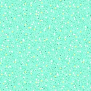 Confetti Polka Dots Ditsy - Light Green - Small Scale (Colors, Confetti & Kimono Dolls)