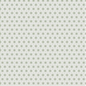 42 Geometric Stars- Japanese Hemp Leaves- Asanoha- Sage Green on White Background- Petal Solids Coordinate- sMini