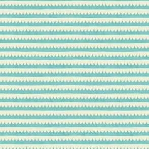 Scallop stripe - teal light