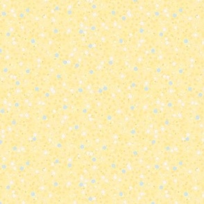Confetti Polka Dots Ditsy - Light Yellow - Small Scale (Colors, Confetti & Kimono Dolls)