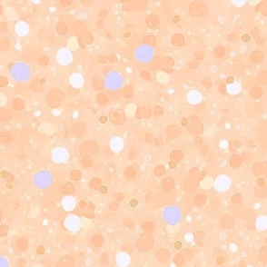 Confetti Polka Dots Ditsy - Light Orange - Large Scale (Colors, Confetti & Kimono Dolls)