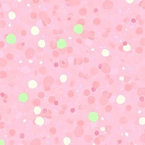 Confetti Polka Dots Ditsy - Light Pink - Large Scale (Colors, Confetti & Kimono Dolls)