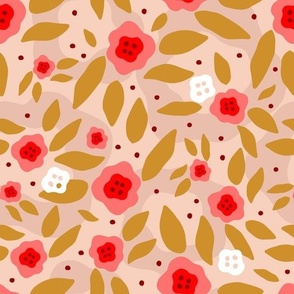 Summer Spring Hand Painted Style Floral Pattern