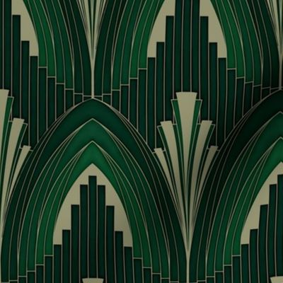 Art Deco Opulence Green