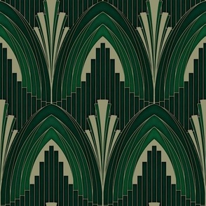 Art Deco Opulence Green