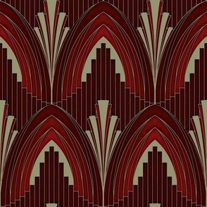 Art Deco Opulence Red