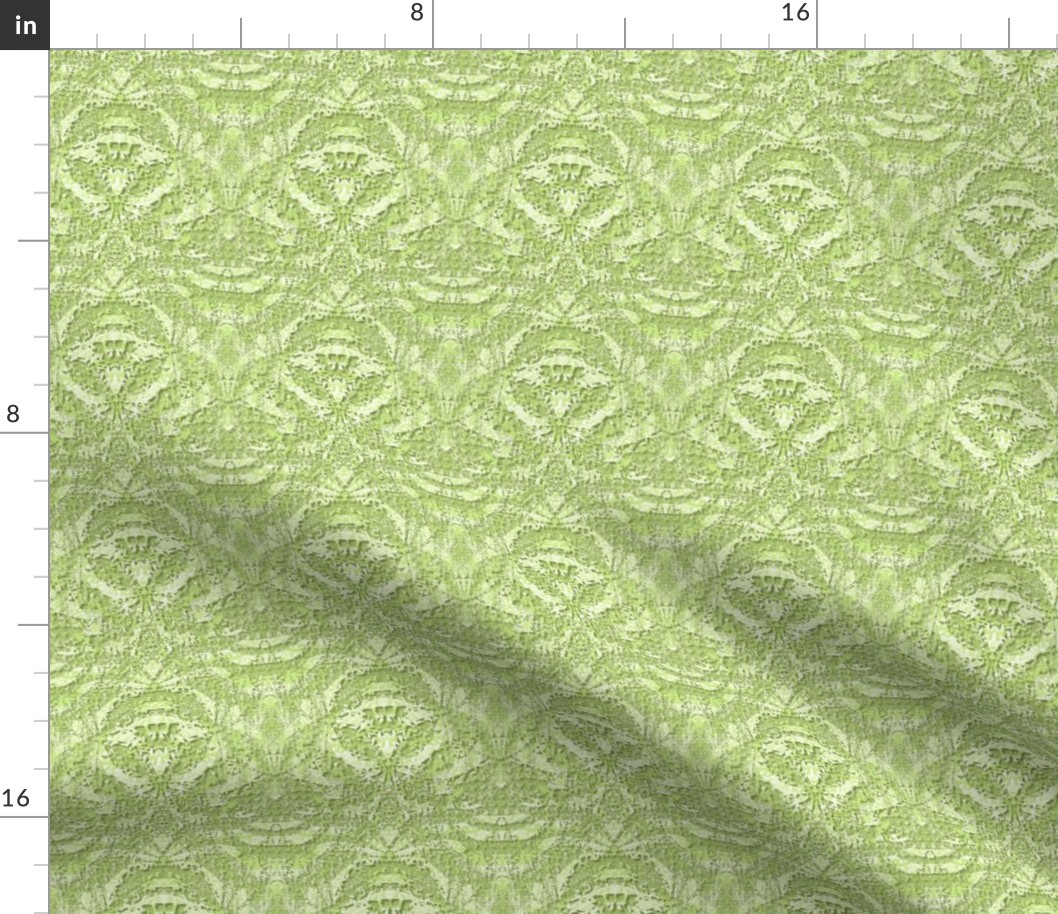 Flowing Textured Flower Dramatic Elegant Classy Large Neutral Interior Monochromatic Green Blender Pastel Colors Baby Honeydew Green D4E88B Fresh Modern Abstract Geometric