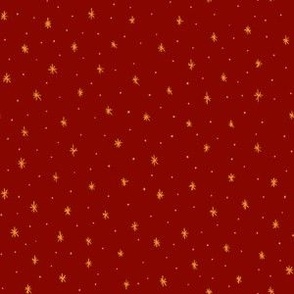 Stars at night, red background