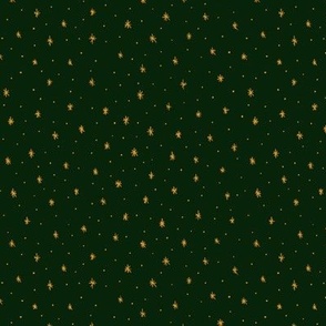 Starry night, in christmas green