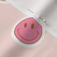 Pink Smiley Faces Stickers Valentines Day