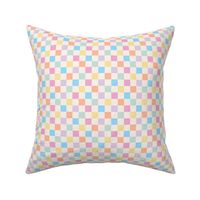 small Pastel Checkerboard in beige pink yellow mint blue lilac Geometric Check tiny micro half inch