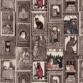 Medieval Cats, 34.13" x 30.72"