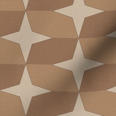 Earth Tones Linen 4 Point Star 