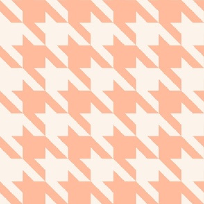 XL Houndstooth in pastel orange 90s retro y2k jumbo