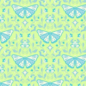 pretty butterfly-blue and green