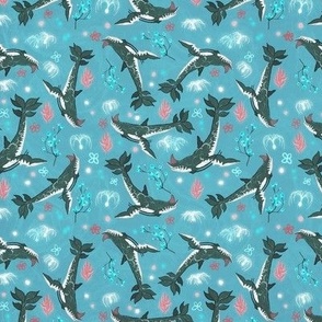 Alien Whales Repeating Pattern