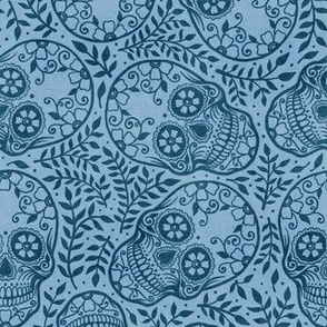 Sugar skulls blue