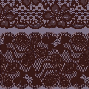 Wine coloured butterfly lace
