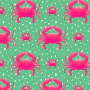 Crab Pink on Mint Large