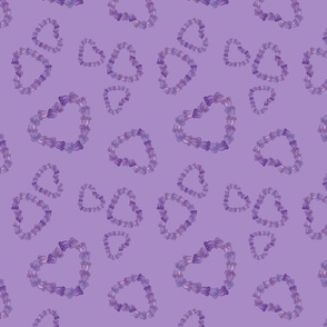 Crown Flower Hearts-Lavender-Small