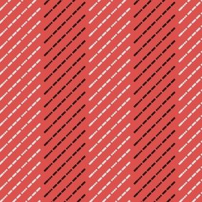 Diagonal stripe, red, gray, black, LARGE