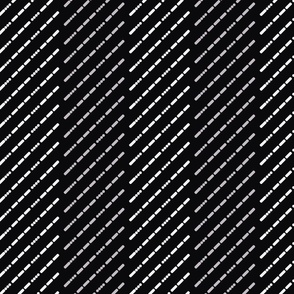 Diagonal stripe, black and gray on black