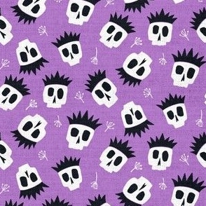 Small, Crowned Skulls - Prince of Poison on Purple