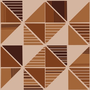 Geometric Stripes Big - Brown