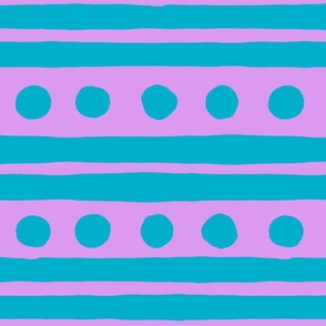 circles and double stripes purple blue