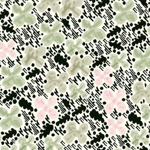 Earth floral ivory background