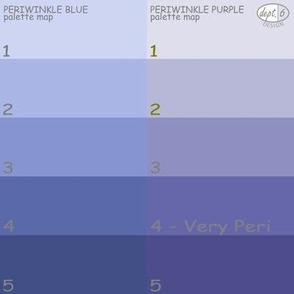 Periwinkle Blues Color Map: Periwinkle Palette Map Dept. 6 Design