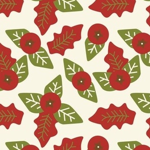 Berries  and leaves pattern