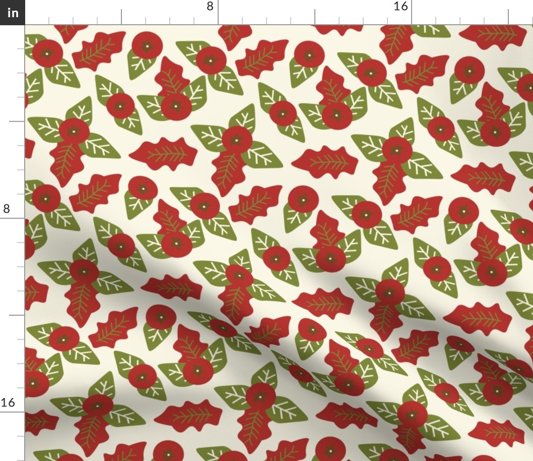 Berries  and leaves pattern