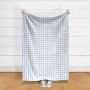 Coastal Blue and White Windowpane Grid - Ditsy Scale - Square Graph Check