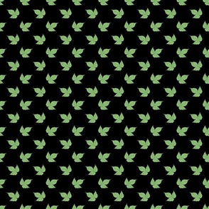 Poison Ivy Pattern on Black Background