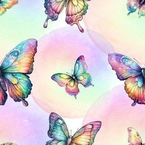 Pastel Bubbles and Butterflies
